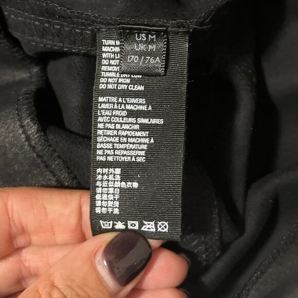 Free People Women Bike Shorts Heatwave Faux Suede Black Pull on Women's sz. M - Picture 6 of 7